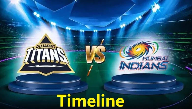 mumbai indians vs gujarat titans timeline