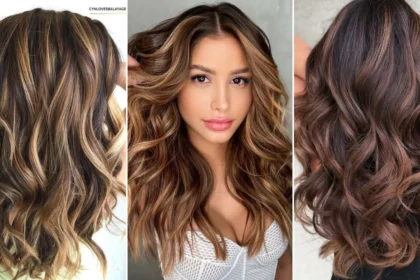 brown hair with highlights