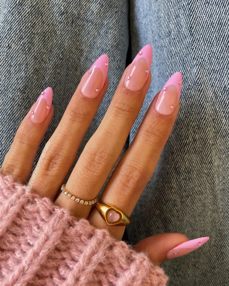 Pink French Tip Nails