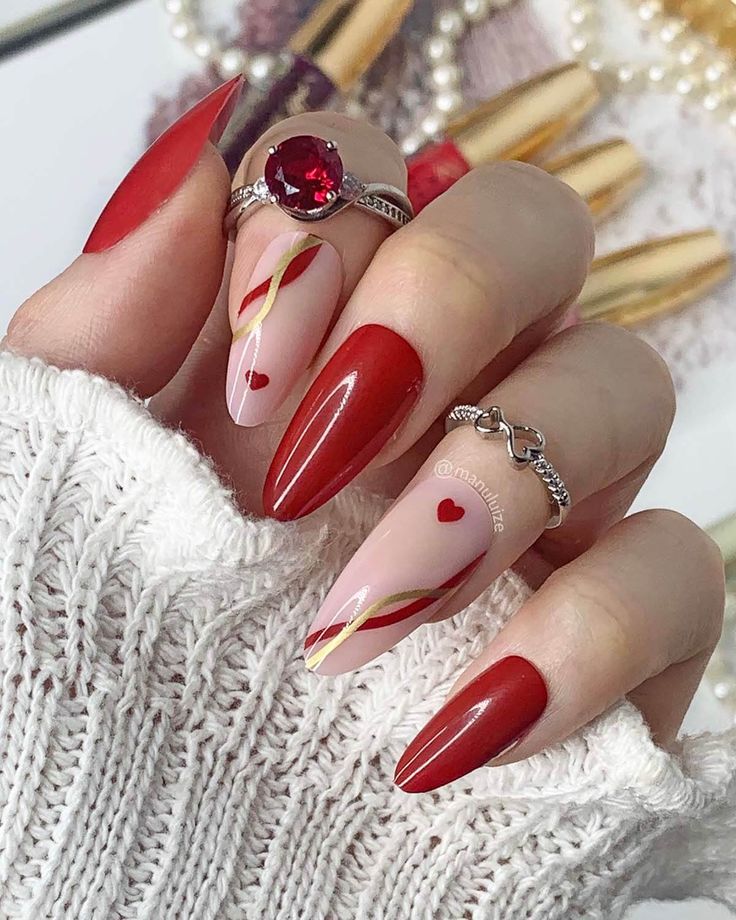 Red Nail Patterns: