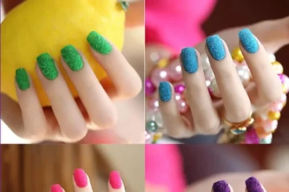 pink valentines day nails